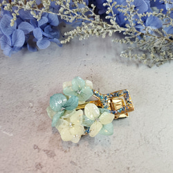 【Anna Garden】エターナルフラワー レジンヘアクリップ 1枚目の画像