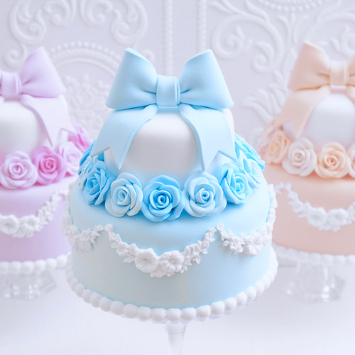 ピンクりぼんのクレイケーキセット ピンクりぼんのクレイケーキ 雑貨・その他 クレイケーキ