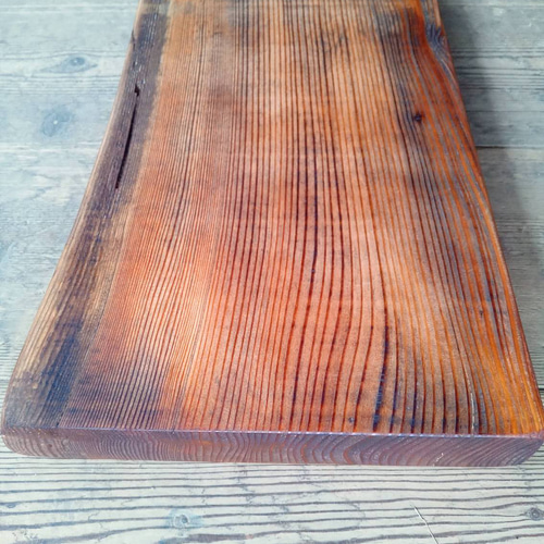 木製看板製作】 一枚板 天然唐松 / 自然塗装 25cm×46cm 表札・ネーム