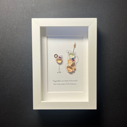 ステンドグラス レモンモチーフのパネル(スタンド付) その他アート