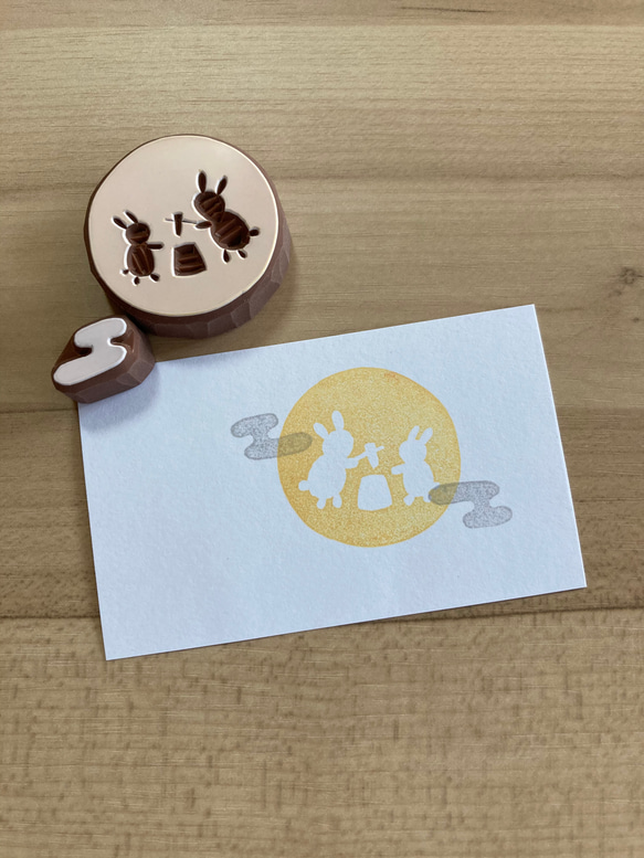 十五夜お月見の消しゴムはんこ はんこ・スタンプ のんびり屋 通販