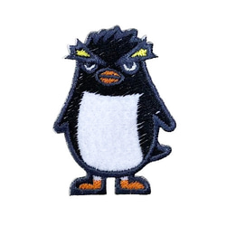 刺繍ワッペン　海の生き物　【イワトビペンギン】 1枚目の画像