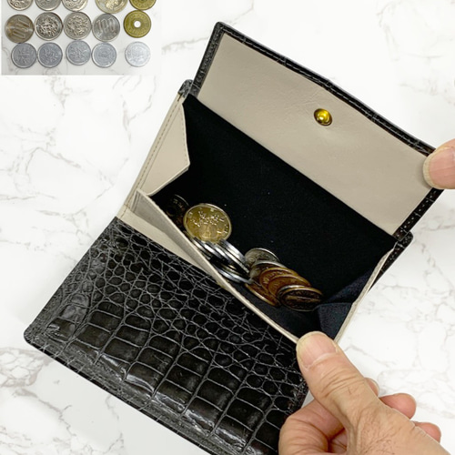 日本製 上質 クロコダイル 財布 ミドルウォレット エキゾチック