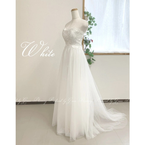 前撮りドレス　ベージュ ロングトレーン a7e757a7200d2d94b090d2dc93faa7