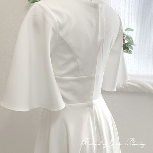 ウェディングドレス 袖あり結婚式前撮り挙式 7号 9号 11号 13号 二次会  