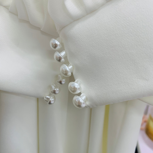 再販ウェディングドレス 長袖 結婚式 前撮りスレンダードレスSMLL3L4L