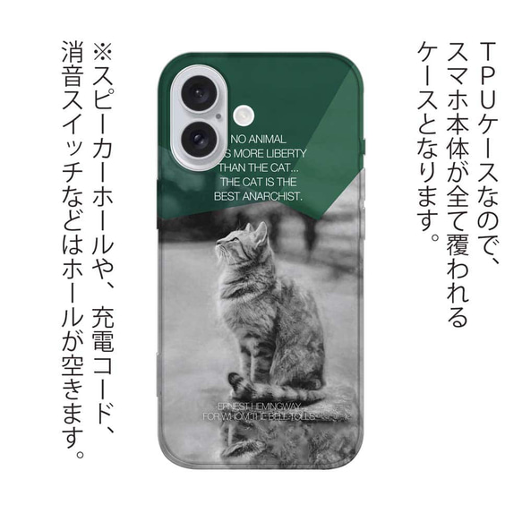 iPhone17/iPhoneAir/iPhone17Pro  全機種対応☆TPUケース ヘミングウェイの猫とは… 3枚目の画像