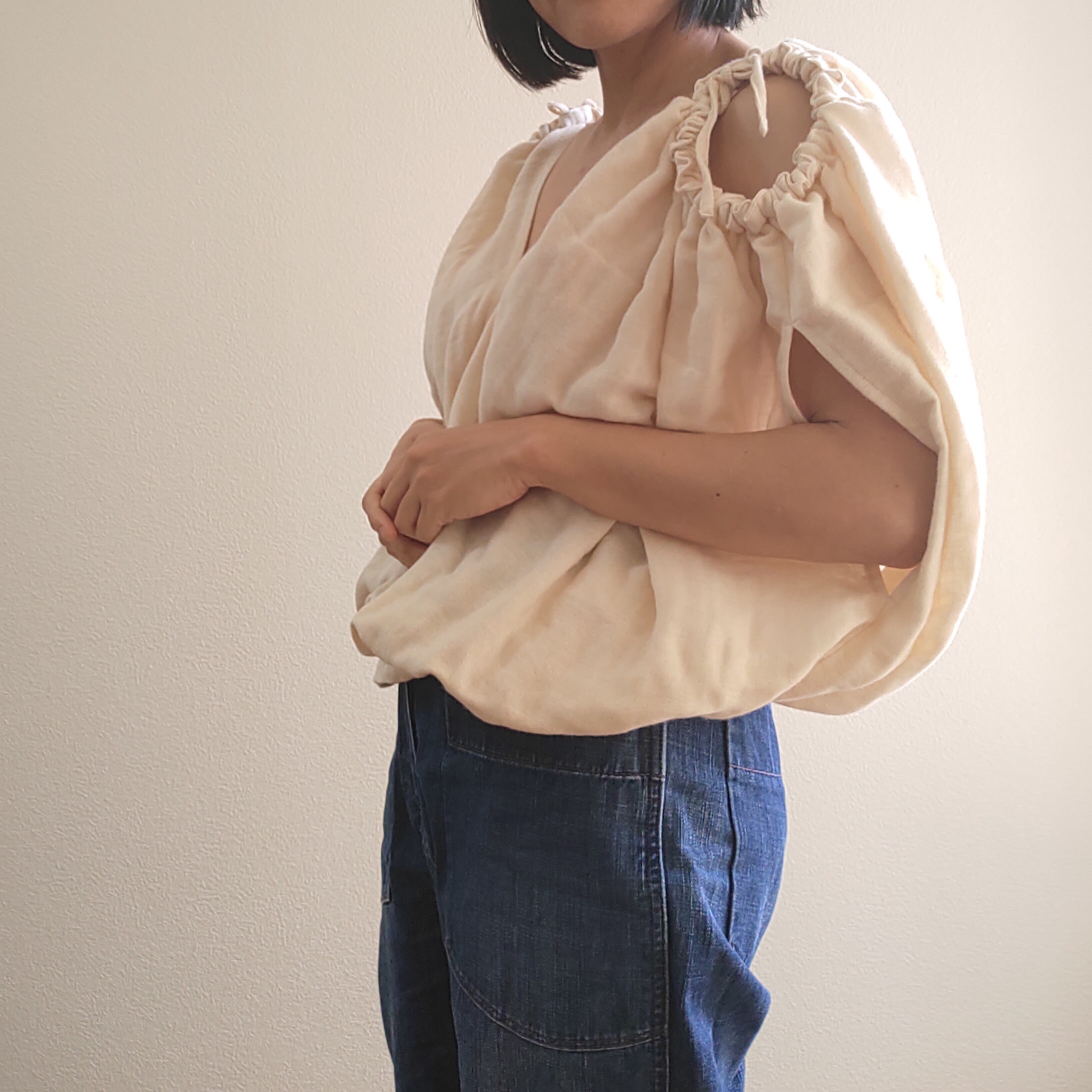 雲を纏う(まとう)服。 SU-HA MATOU topsⅡ(オーガニックコットン三重ガーゼ使用)