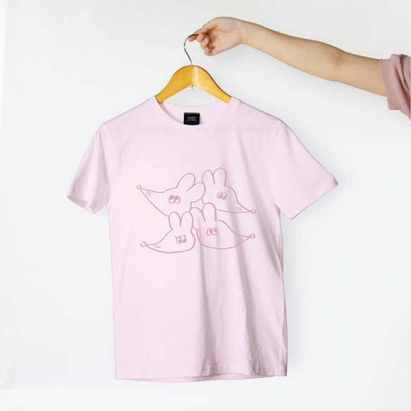 「キョロキョロ」4匹ネズミTシャツ 2枚目の画像