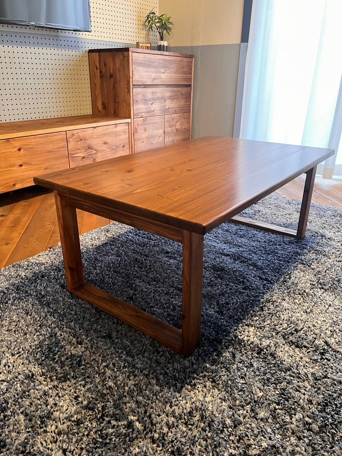 ローテーブル 折り畳み式 サイズ変更可能 1000×600×400mm