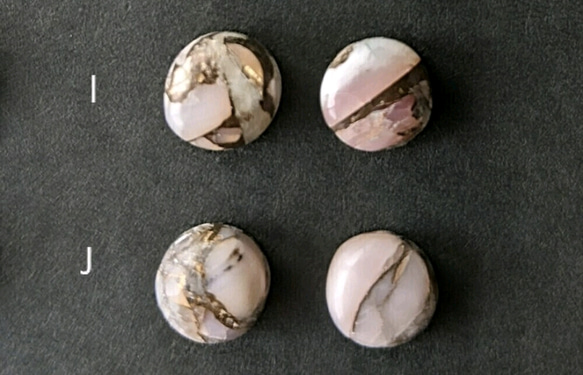 【選べる石】 Copper Pink Opal *神の石* ピンクオパールピアスorイヤリング10月誕生石 12枚目の画像