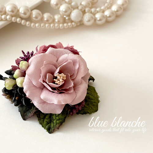 バラのブローチ＊アンティークピンク ブローチ blue blanche 通販