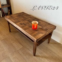 チーク無垢材 オピウムテーブル 50cm×50cm NA ナチュラルブラウン ロー