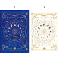 花式天體舊書，月相，12星座冰雪世界明信片套裝 第11張的照片