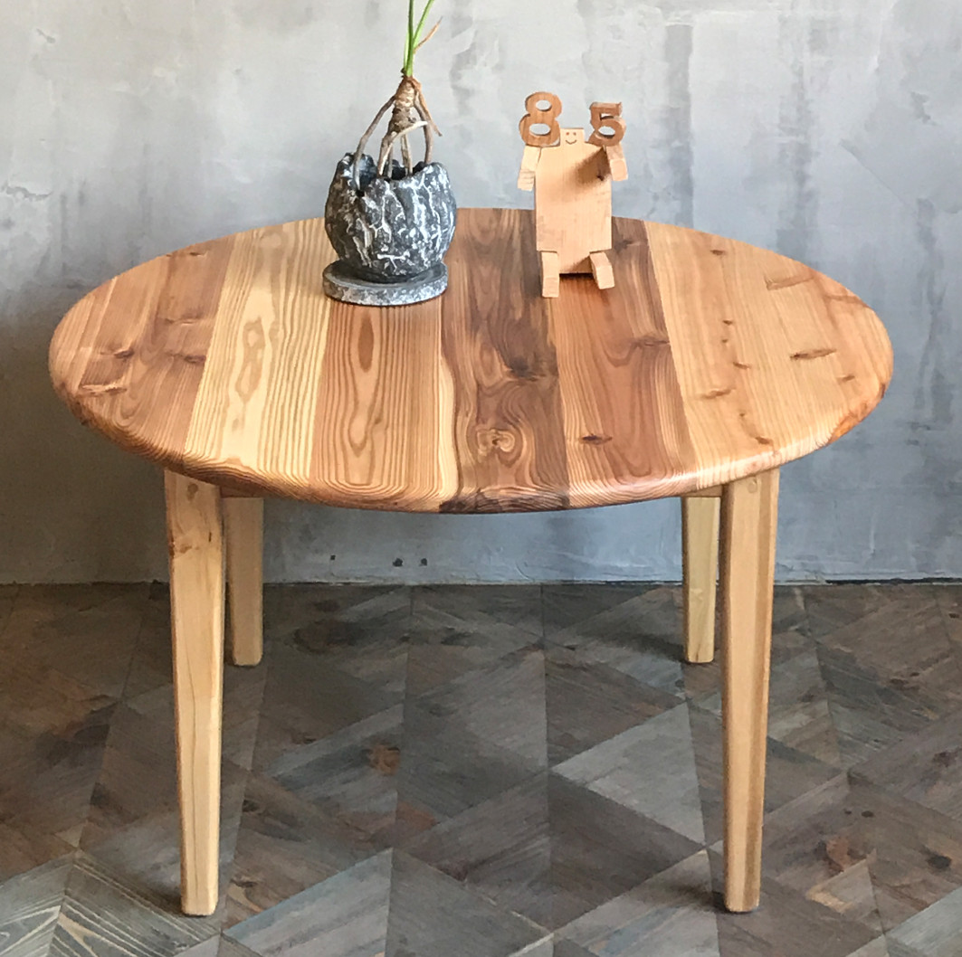 【Mipigローテーブル】直径75cm  高さ45cm　無垢　円　丸　自然派塗料　オイル仕上げ【サイズオーダー可能】