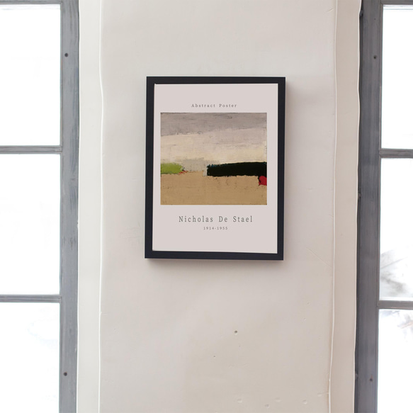【アートポスター】インテリアポスター　二コラ・ド・スタール　　抽象画　アブストラクト　北欧　絵 2枚目の画像