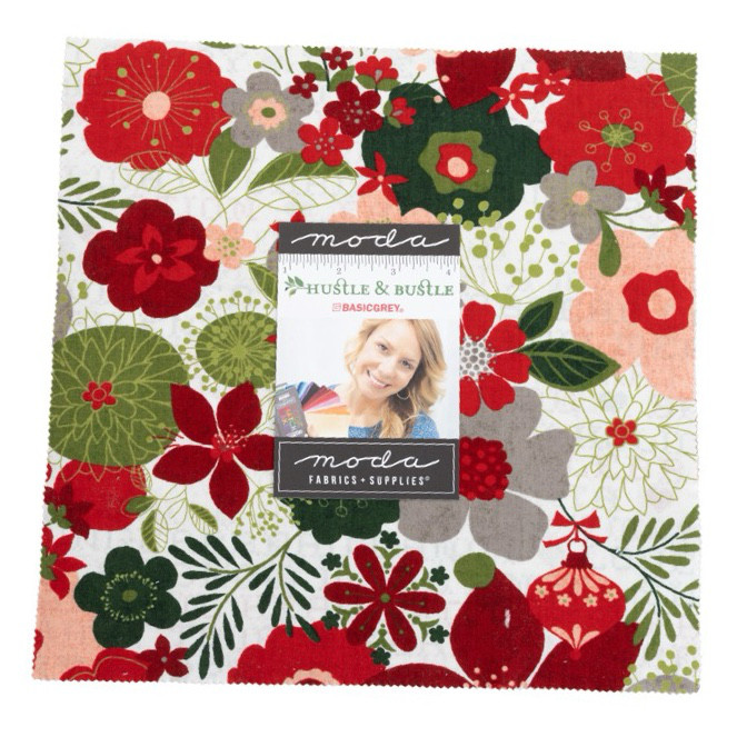 「Hustle and Bustle」レイヤーケーキ moda 生地 カットクロス クリスマス BasicGrey