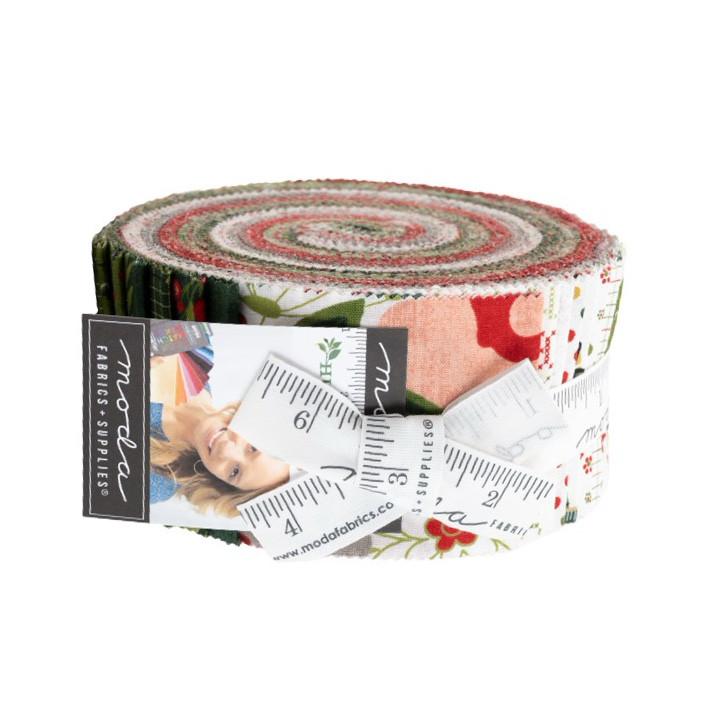 「Hustle and Bustle」ジェリーロール カットクロス moda 生地 クリスマス　BasicGre