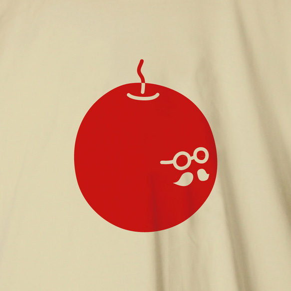 「りんごオヤジ」old fruit Tシャツ 1枚目の画像