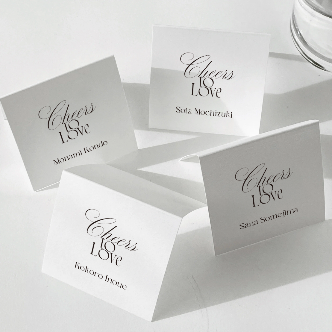 席札 SQUARE white / 12デザイン / スクエア 結婚式 ウェディング