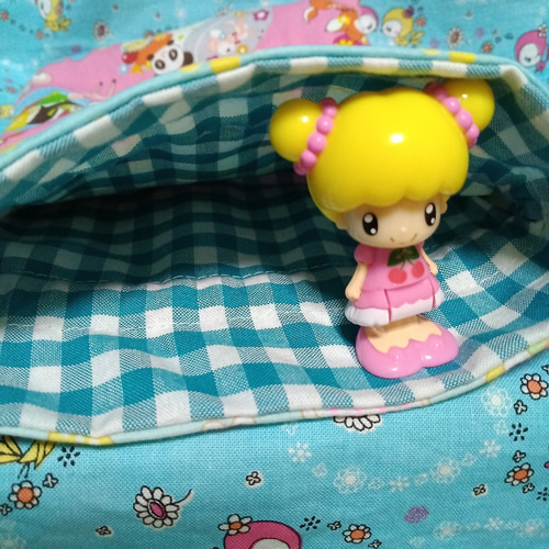 1K-5　昭和レトロ♥はいから横丁♥屋台柄　巾着袋はいから横町ハイカラ横丁 昭和レトロアニマルがかわいい♥巾着袋 はいから横丁 はいから横町