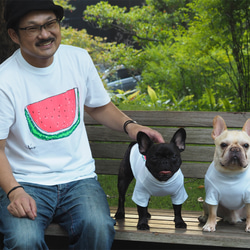 わんちゃん用すいかＴシャツ Red 犬 DOG わんこ 6枚目の画像