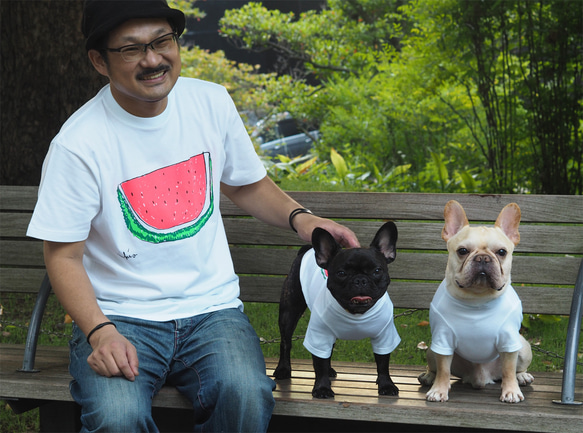 わんちゃん用すいかＴシャツ Red 犬 DOG わんこ 6枚目の画像