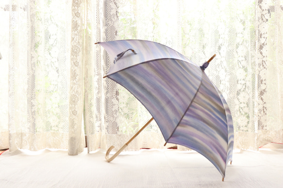 晴雨兼用日傘『暮れ行く幻の風』（着物にも洋服にも） 5枚目の画像
