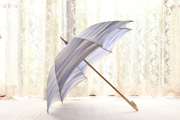 晴雨兼用日傘『暮れ行く幻の風』（着物にも洋服にも） 3枚目の画像