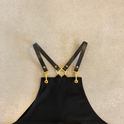 エプロン 本革ストラップ 背中クロス 男女兼用｜カフェ・美容師・バリスタに人気 19枚目の画像