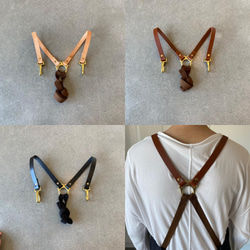 エプロン 本革ストラップ 背中クロス 男女兼用｜カフェ・美容師・バリスタに人気 16枚目の画像