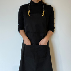 [本革レザー・首掛けストラップ エプロン] 美容師 Cafe Bar レストラン キャンプ&BBQにも 10枚目の画像