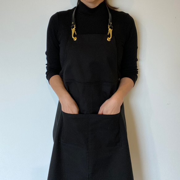 [本革レザー・首掛けストラップ エプロン] 美容師 Cafe Bar レストラン キャンプ&BBQにも 10枚目の画像