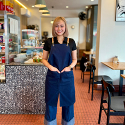 [本革レザー・首掛けストラップ エプロン] 美容師 Cafe Bar レストラン キャンプ&BBQにも 4枚目の画像
