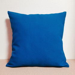 ラスト1] アムンゼン 涼し気な ブルー 無地 クッションカバー 40×40