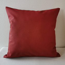 おしゃれな大柄の花模様 赤 クッションカバー 45×45㎝ ファスナー付