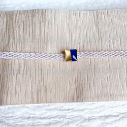 羽織紐と帯留めセット【片割月】　ガラス　羽織留め　 2枚目の画像