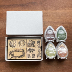由 Shio Sumino 監督創作者的郵票盒（在森林裡）墨水套裝郵票郵票 第1張的照片
