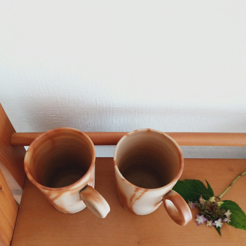 備前焼　ペア　マグカップ 備前焼 ペアマグカップ マグカップ aco 通販 12328137｜Creema(クリーマ)
