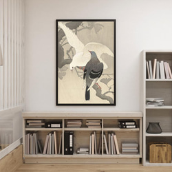 【NO.183】鳩の日本画アートポスター☆浮世絵画和室インテリア玄関居間和モダン鳥ヴィンテージ★A5A3A2A1B5B2 7枚目の画像