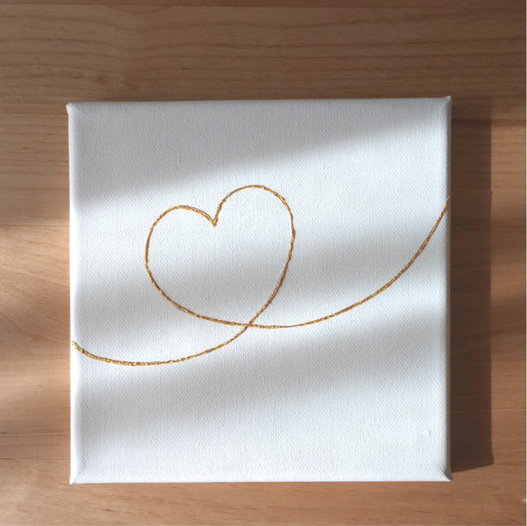 『heart』純金箔の金継ぎアート インテリア モダン シンプル ハート エネルギー リラックス 和み 癒し ギフト 4枚目の画像