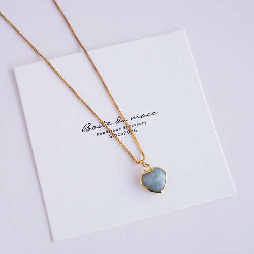 18KGP アクアマリンネックレス ネックレス・ペンダント Boite de maco