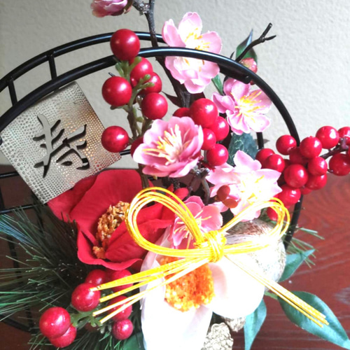 和風お飾り ラッピング無料 ギフト 玄関飾り お祝い ミニサイズ 水やり  