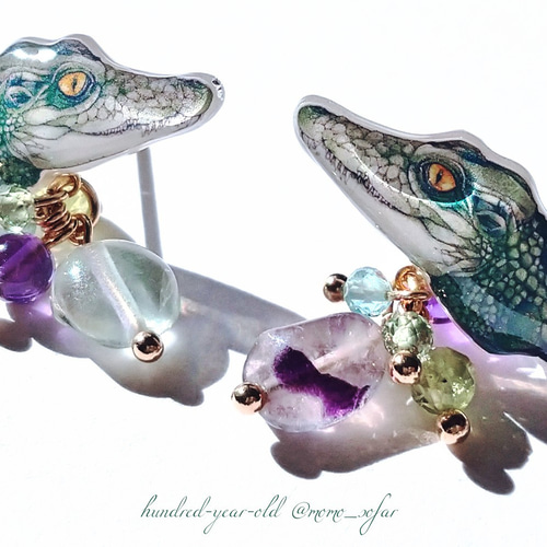 ワニさん」ｲﾔﾘﾝｸﾞ/ﾋﾟｱｽ イヤリング・ノンホールピアス 百々歳 通販