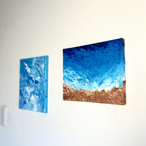 青の絵 クールダウンアート【零044】 絵画 零freedbyshigi 通販