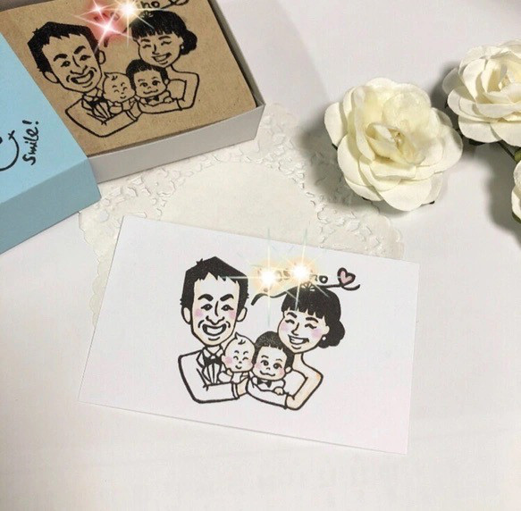 結婚式DIYで使える♡似顔絵はんこ(＋1,500円で似顔絵データ付き) 2枚目の画像