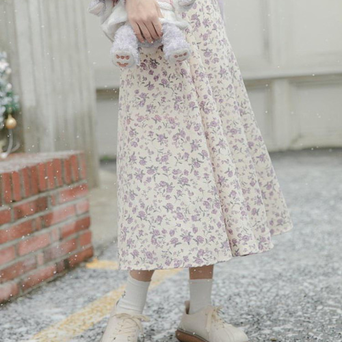 母の日ひまわり スカート スカート ロング スカート 花 柄