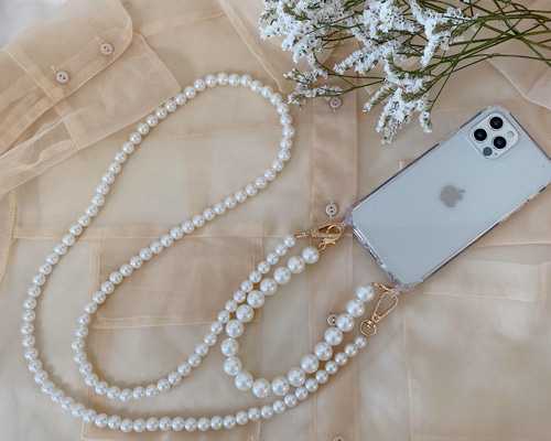 再再販!iPhoneストラップ➀-2 パールストラップ スマホ 再再販!iPhoneストラップ➀-2 パールストラップ スマホ