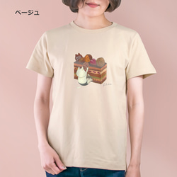 選べるオペラケーキとネコぱんのTシャツ【受注制作】 4枚目の画像