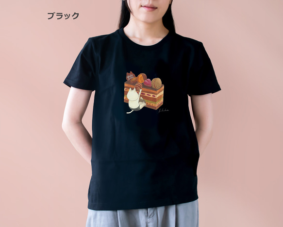 選べるオペラケーキとネコぱんのTシャツ【受注制作】 7枚目の画像